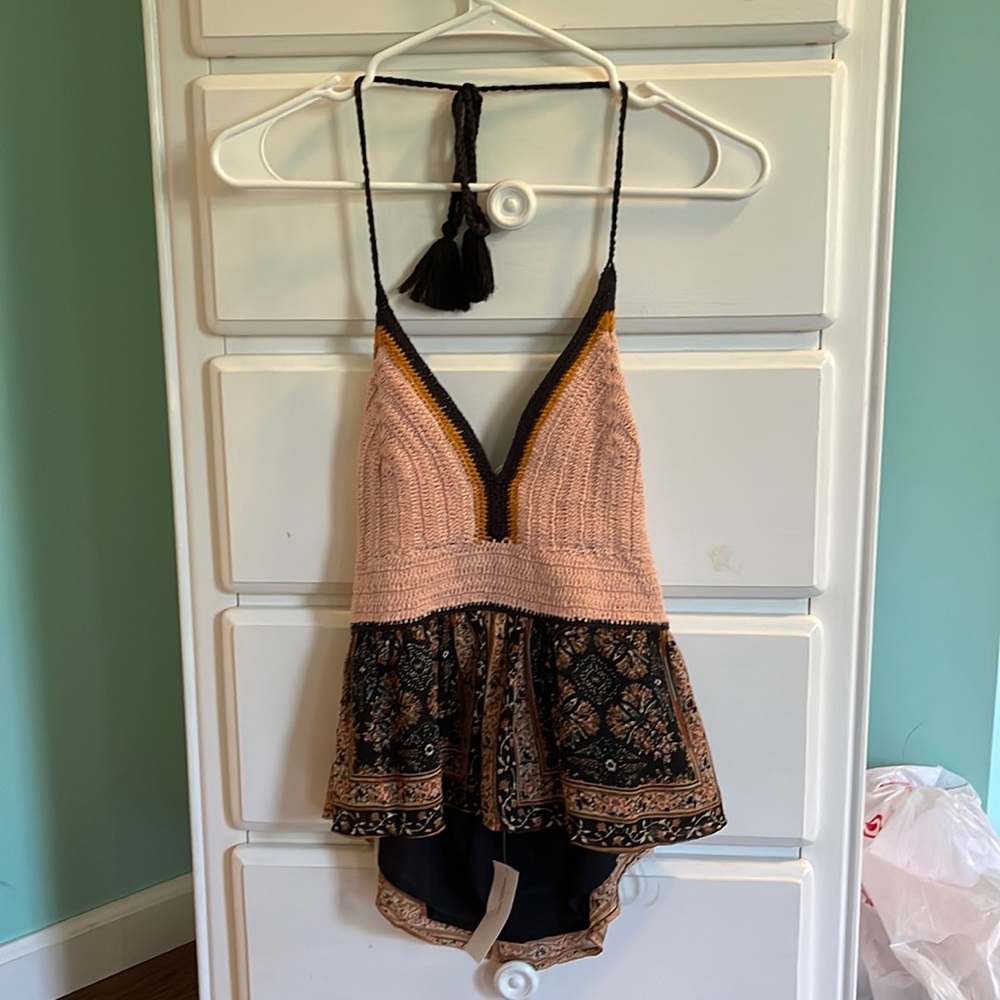 Printed cropped tank